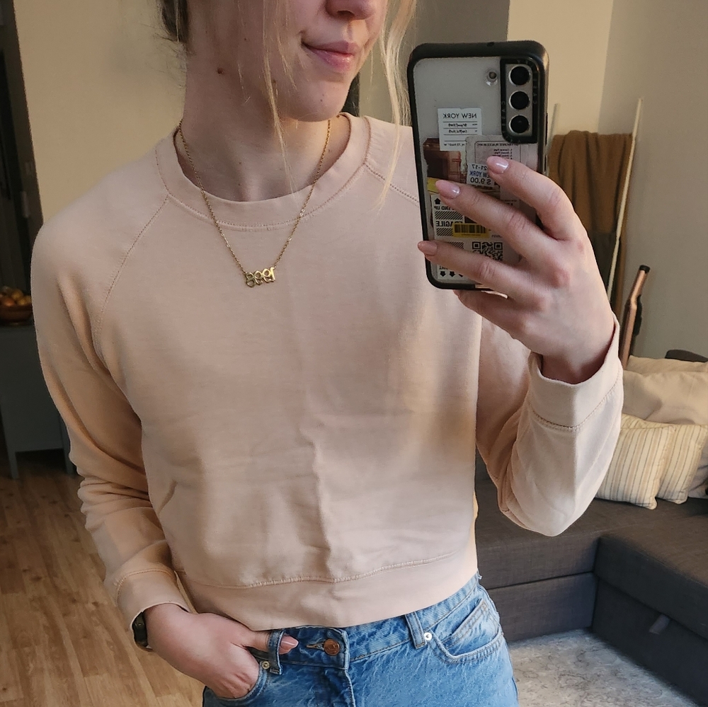 Cropped Sweatshirt - Blush